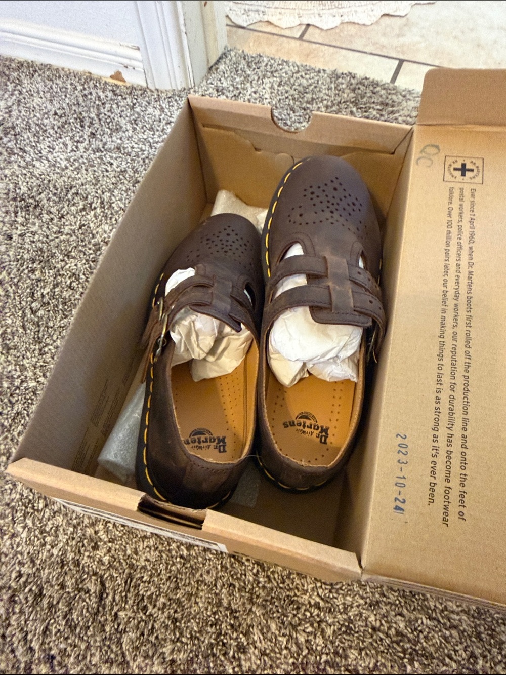 Brown Dr. Martens Mary Jane Style Leather Shoes - Picture 4 of 4